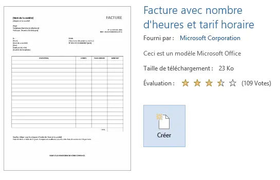 exemple facture word excel