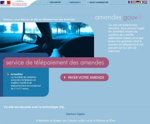 Site officiel pour payer les amendes de radars Amendes gouv fr